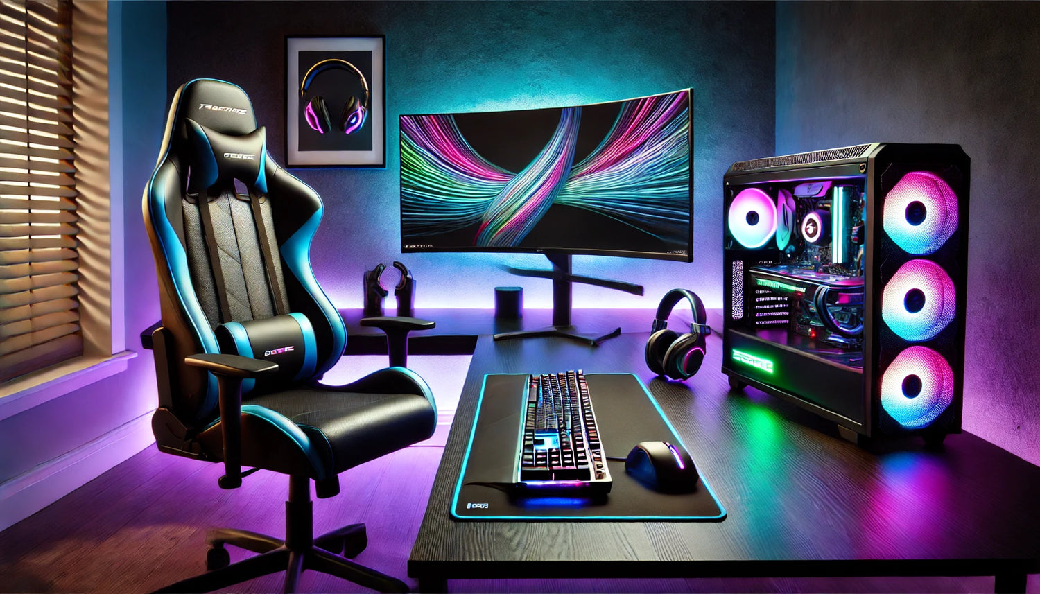 A variety of big mouse pads arranged on a desk, showcasing different sizes and styles for work and gaming.