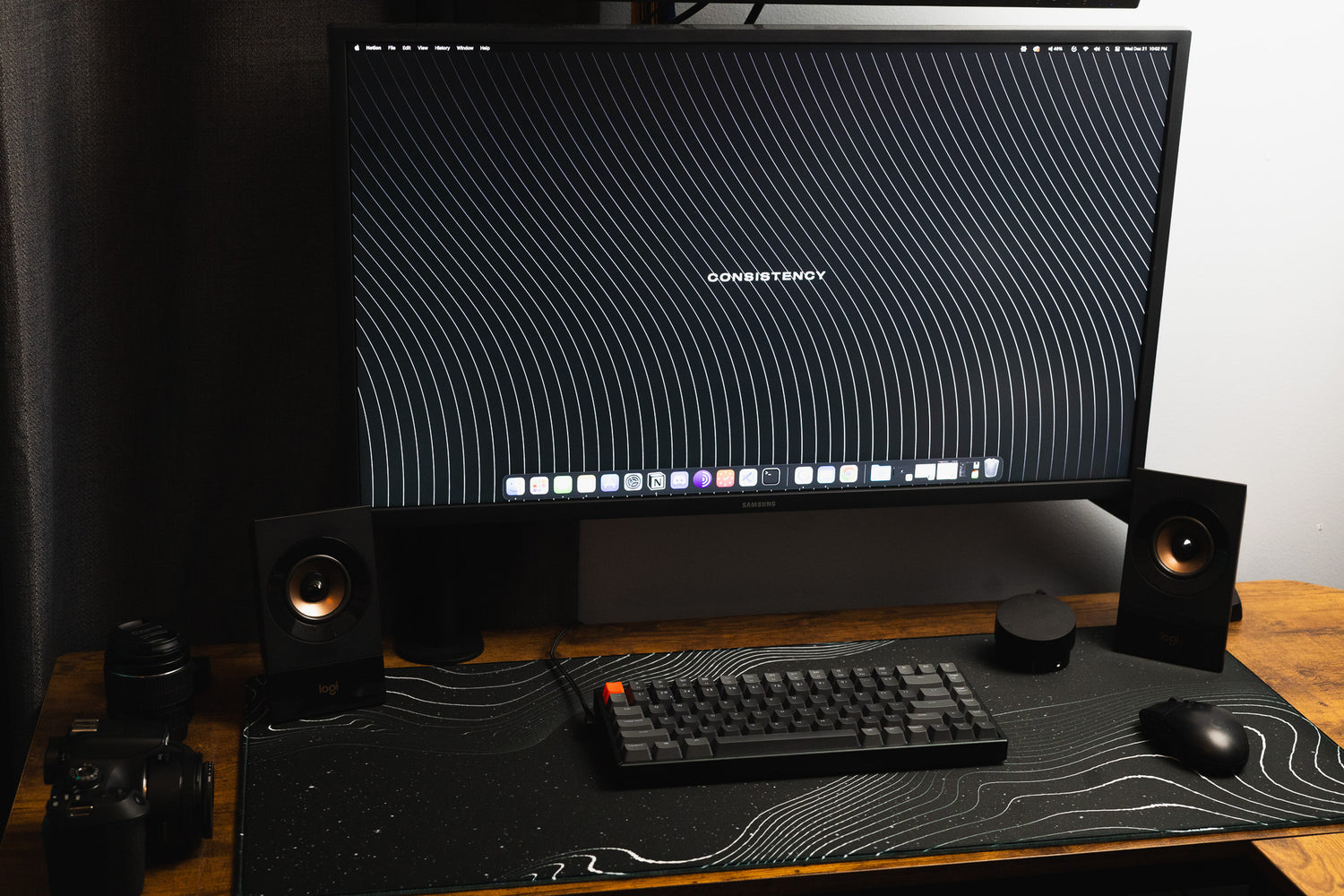 Blackout Deskpad on a Desk