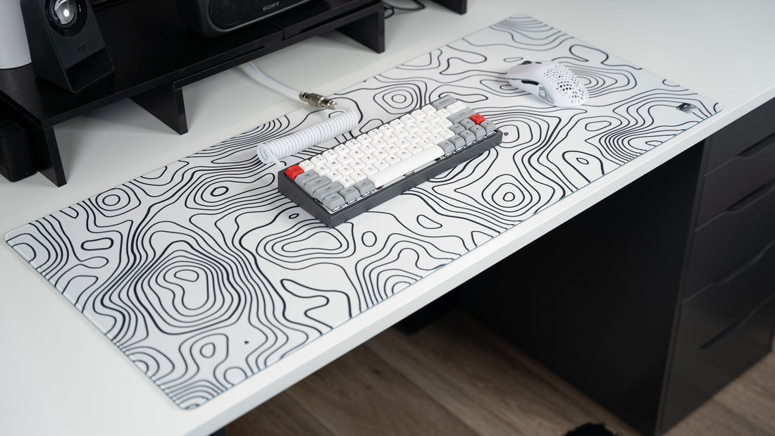 White Geograph Desk pad
