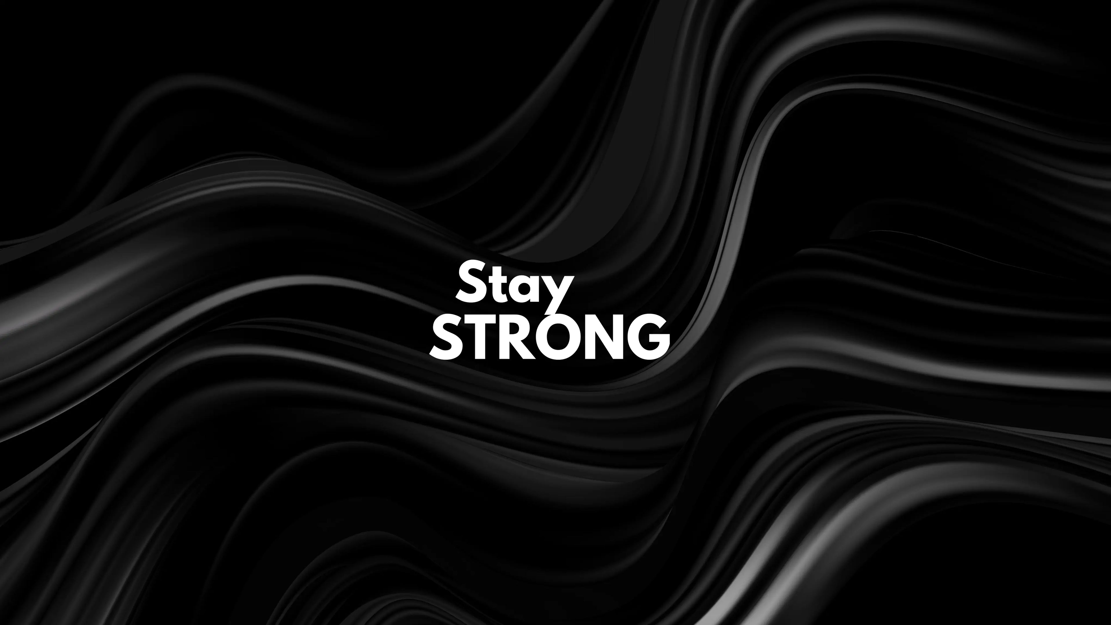 Wavy Affirmations &quot;Stay Strong&quot; Free Wallpaper